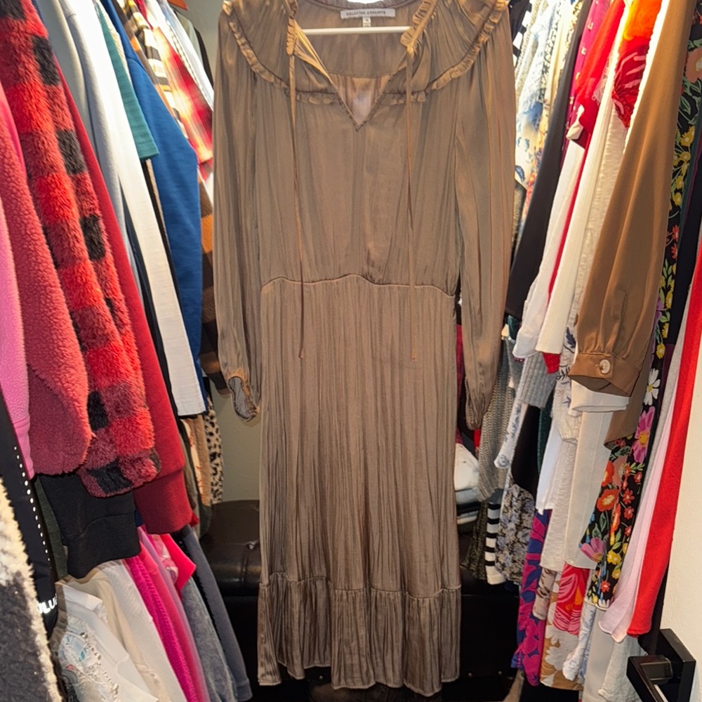 Elegant Brown Maxi Dress